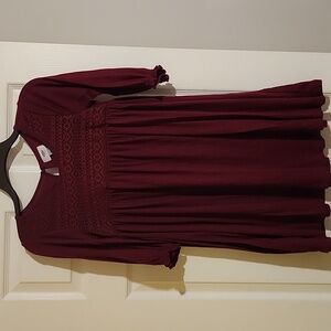 Girls Size L dress. Purple/burgandy